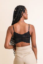 Load image into Gallery viewer, Black Scallop Lace Butterfly Summer Love Bralette
