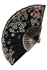 Butterfly Lily Black and Red Hand Fan- More Styles Available!