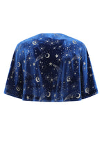 Load image into Gallery viewer, Gloria Celestial Blue Velvet Pencil Dress with Capelet
