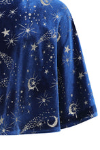 Load image into Gallery viewer, Gloria Celestial Blue Velvet Pencil Dress with Capelet
