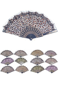 Cheetah Patten Hand Fan- More Styles Available!