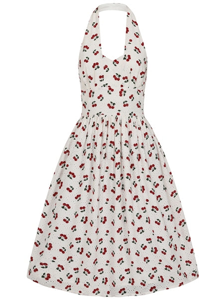 white christmas dresses Sweet Cherries Printed Dress