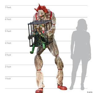 Cagey the Clown Animatronic Halloween Decoration