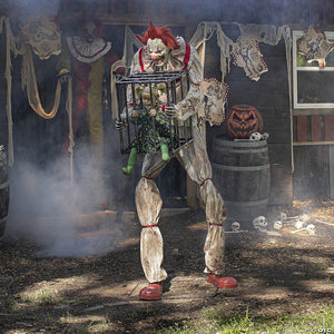 Cagey the Clown Animatronic Halloween Decoration