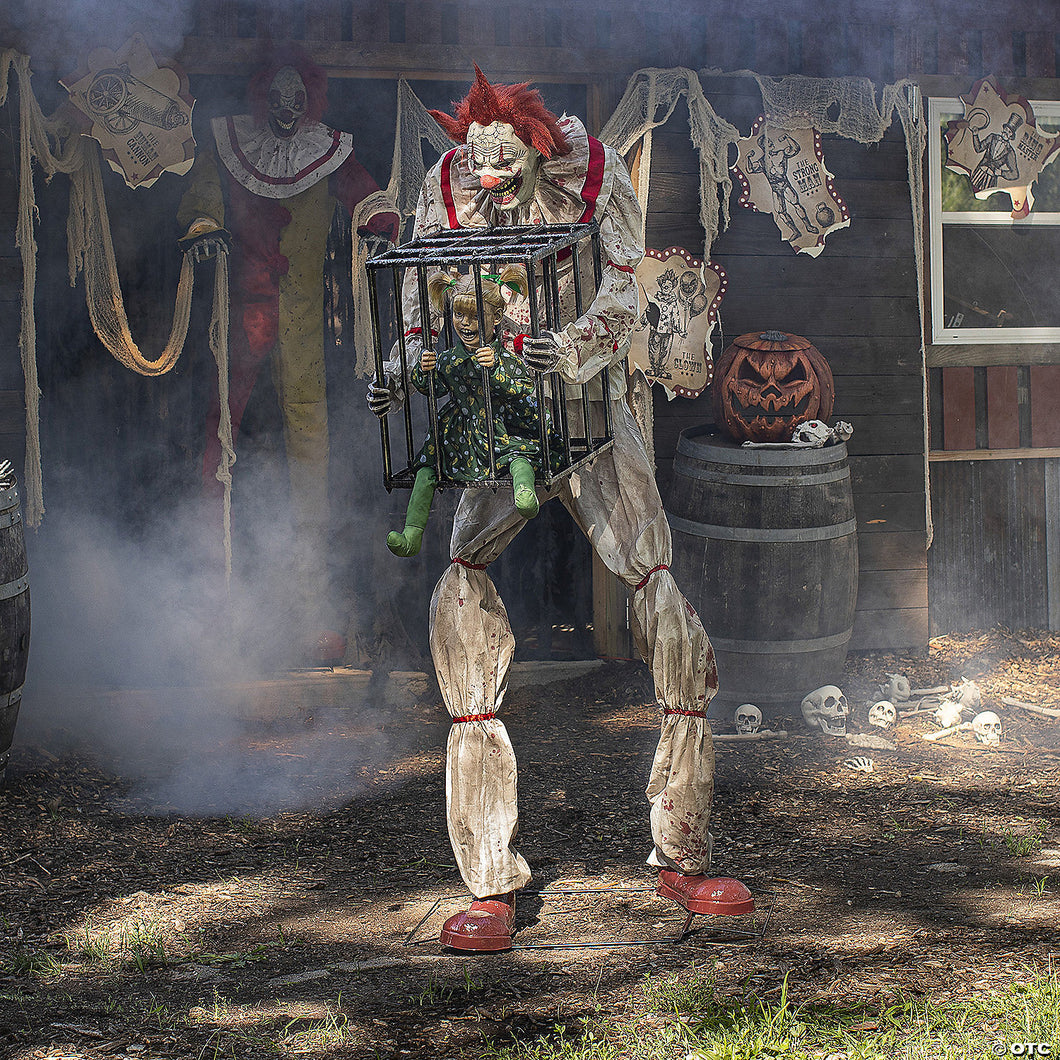 Cagey the Clown Animatronic Halloween Decoration