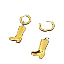 Load image into Gallery viewer, Cowboy Boot Huggie Hoops Earrings
