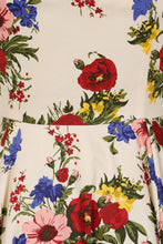 Load image into Gallery viewer, Groundbreaking Florals Cream Swing Dress
