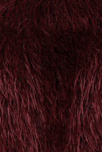 Load image into Gallery viewer, Close-up of dark red, shaggy fabric texture
