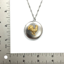 Load image into Gallery viewer, Dainty Rooster Locket Necklace
