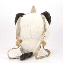 Load image into Gallery viewer, Calico Cartoon Cat Plush Backpack
