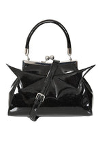 Load image into Gallery viewer, Black Elvira Shimmer Purse

