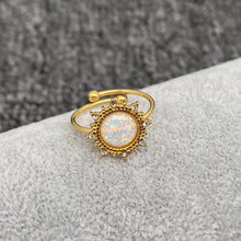 Load image into Gallery viewer, Lucky White Opal Adjustable Ring- More Styles Available!
