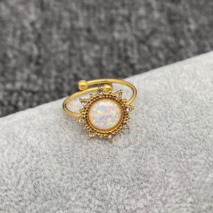 Lucky White Opal Adjustable Ring- More Styles Available!