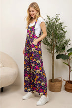 Load image into Gallery viewer, Retro Bright Floral Overalls
