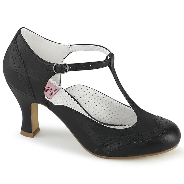 T-Strap Kitten Heel Pump Shoes