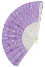 Load image into Gallery viewer, Floral Blossom Sequin Hand Fan- More Styles Available!
