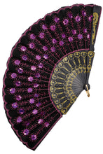 Load image into Gallery viewer, Floral Blossom Sequin Hand Fan- More Styles Available!
