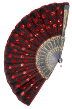 Load image into Gallery viewer, Floral Blossom Sequin Hand Fan- More Styles Available!
