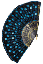 Load image into Gallery viewer, Floral Blossom Sequin Hand Fan- More Styles Available!
