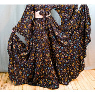 Earthy Whimsy Celestial Ruffle Maxi Skirt