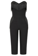 Load image into Gallery viewer, Black Fringe Western Jumpsuit
