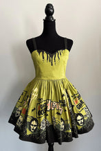 Load image into Gallery viewer, Vintage Halloween Ghouls and Ghosts Mini Skater Dress
