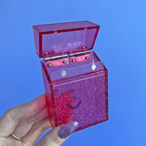 Pink Glitter Stash Box