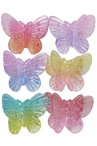 Glossy Glitter Ombre Butterfly Hair Claw- More Colors Available!