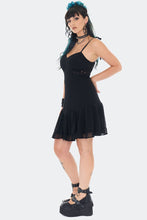 Load image into Gallery viewer, Gothic Lace Panel Cami Mini Dress
