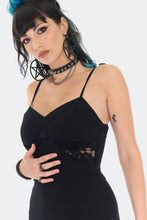 Load image into Gallery viewer, Gothic Lace Panel Cami Mini Dress
