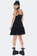 Load image into Gallery viewer, Gothic Lace Panel Cami Mini Dress
