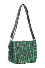 Load image into Gallery viewer, Green Plaid Punky Messenger Bag Purse
