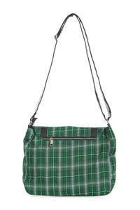 Green Plaid Punky Messenger Bag Purse