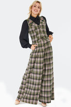 Load image into Gallery viewer, Green Plaid Floral Embroidered Western Vest
