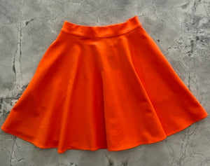 Harper Orange Skater Skirt