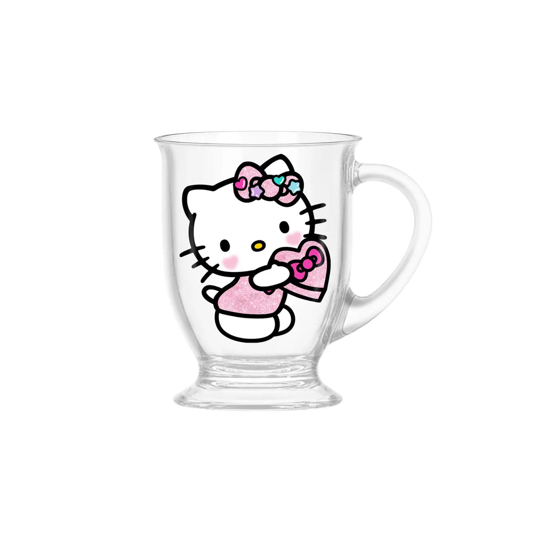 Hello Kitty Candy Hearts Glass Mug