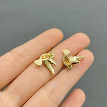 Load image into Gallery viewer, Hummingbird Rhinestone and Enamel Stud Earrings

