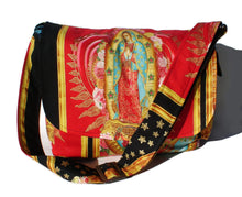 Load image into Gallery viewer, Red Guadalupe Virgin Mary Messenger Bag
