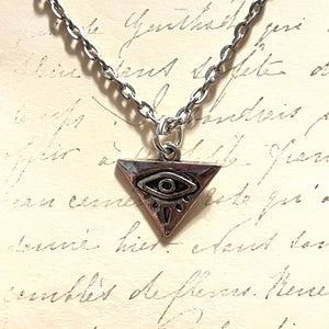 Triangle Eye Charm Necklace