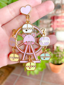 Ferris Wheel Enamel Earrings