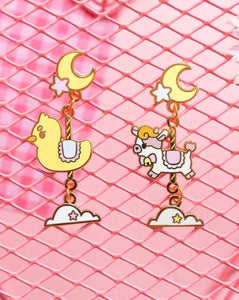 Carousel Animal Enamel Earrings