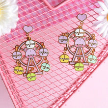 Load image into Gallery viewer, Ferris Wheel Enamel Earrings
