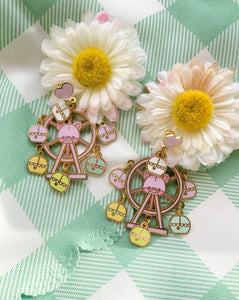 Ferris Wheel Enamel Earrings