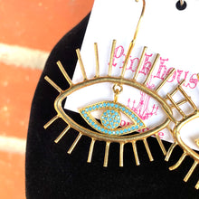 Load image into Gallery viewer, Artsy Pave Evil Eye Hook Earrings- More Styles Available!
