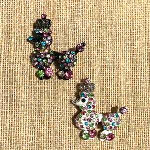 Pretty Poodle Crystal Brooch- More Styles Available!