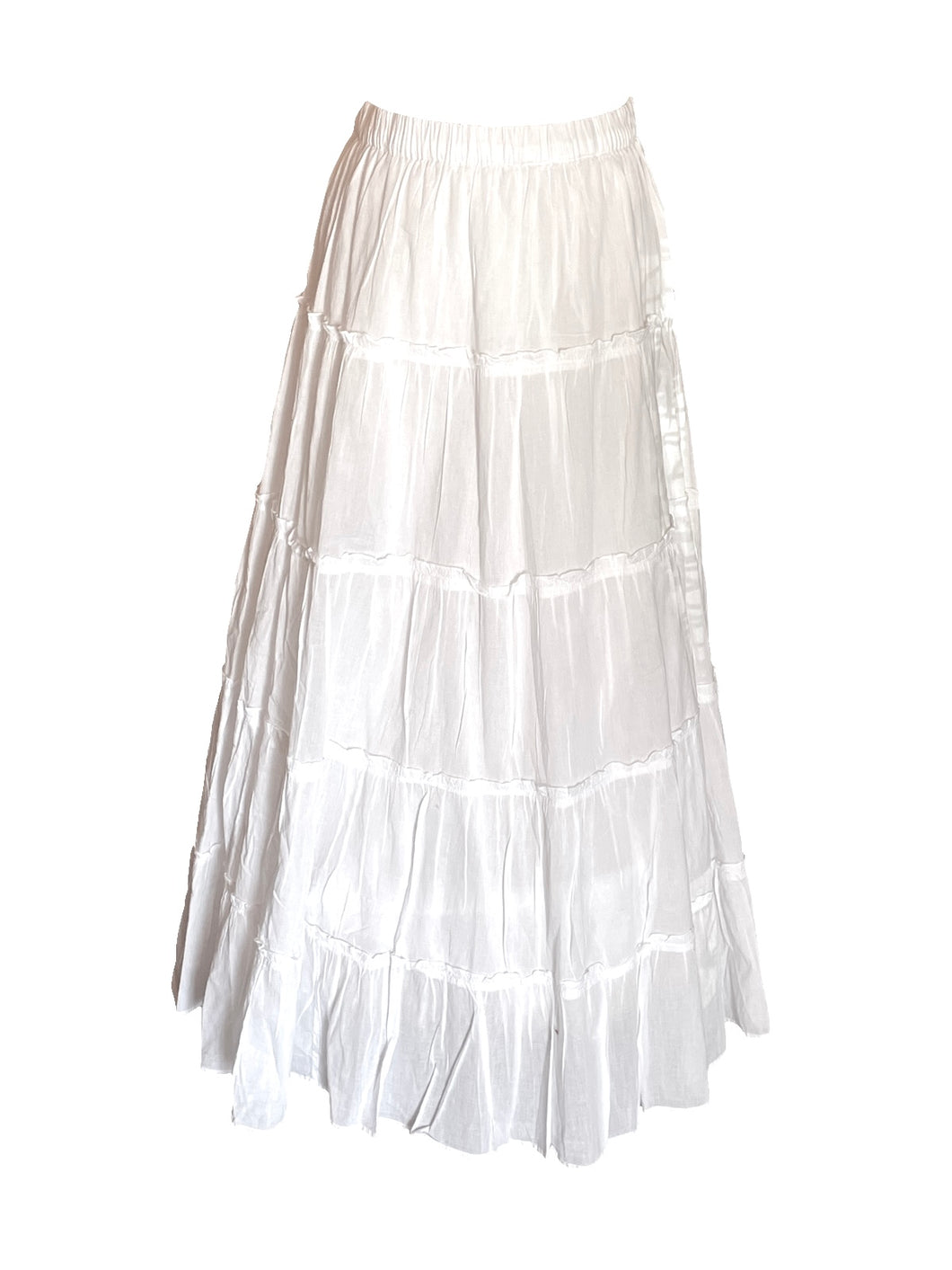 White Cotton Maxi Skirt- LAST ONE!