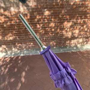 Lilac Bottom Ruffle Umbrella