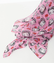 Load image into Gallery viewer, Betty Boop Pink Cherry Print Hair Scarf
