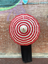 Load image into Gallery viewer, Red and White Ruffle Cake Tower Umbrella
