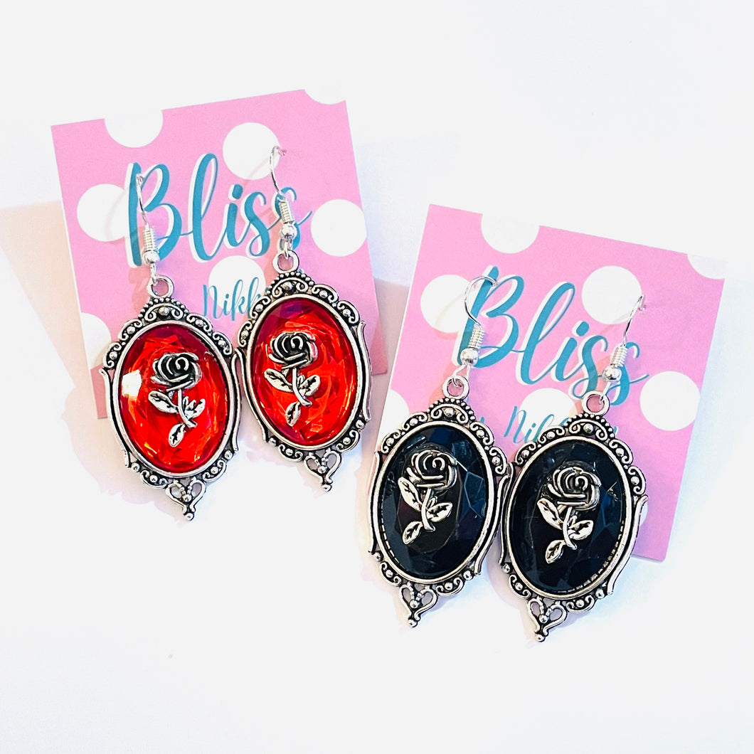 Rose Cameo Statement Earrings- More Styles Available!